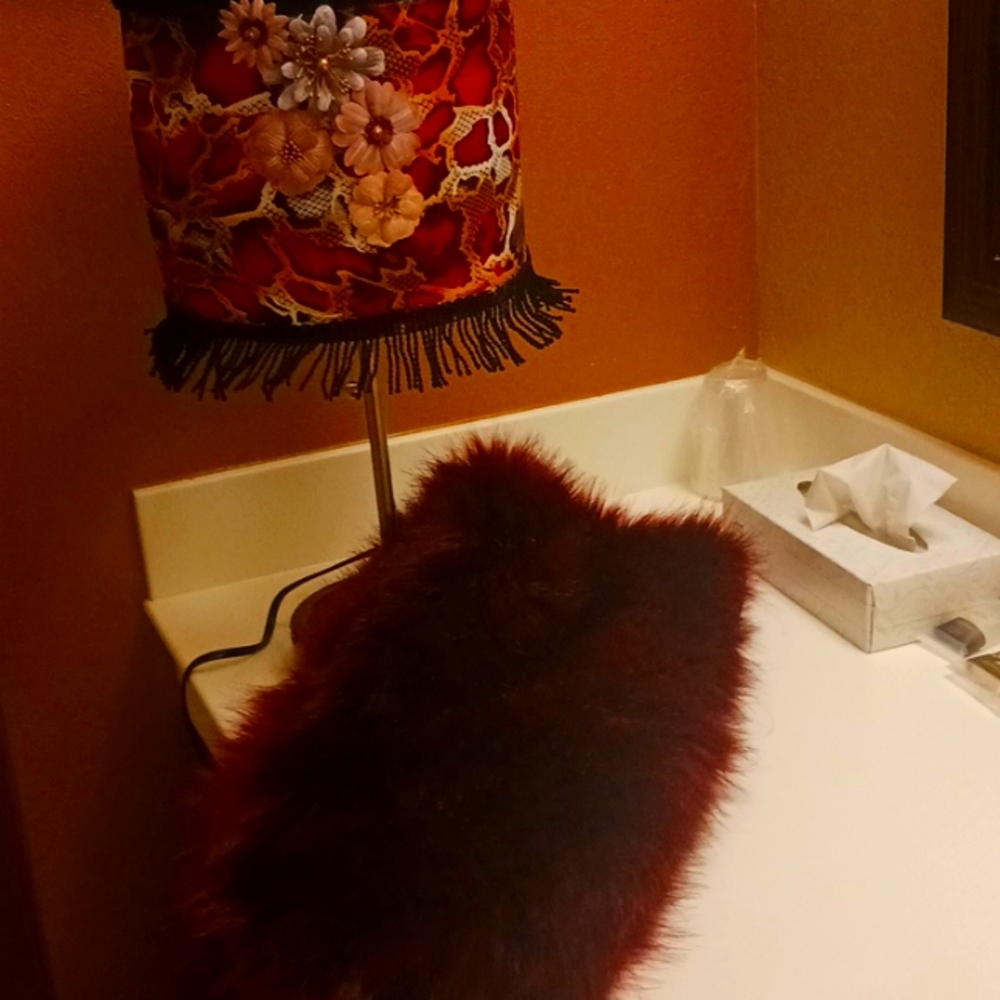 Faux Fur Maroon